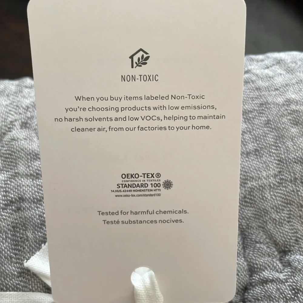 Pottery Barn Standard Cloud Linen Gray Pillow Sham, NWOT